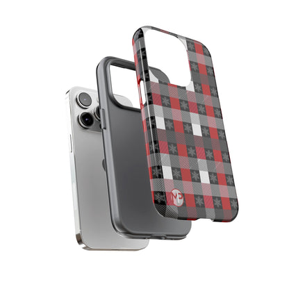 Red and Black Buffalo Plaid Tough Phone Case