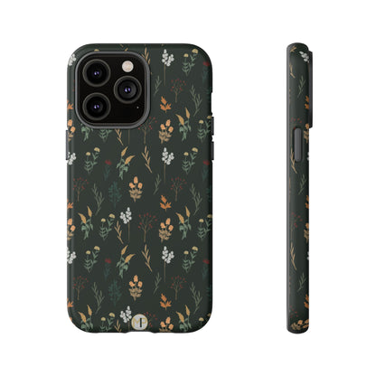 Pressed Floral Tough Phone Case - Durable Design for Nature Lovers