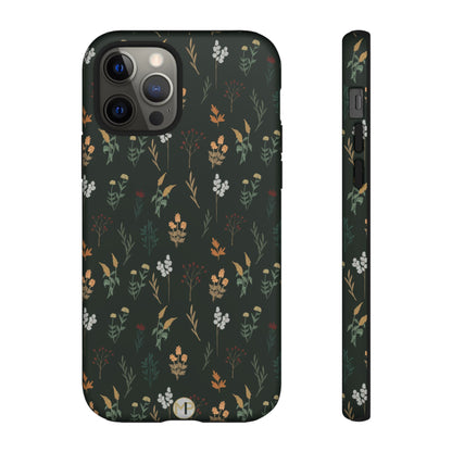 Pressed Floral Tough Phone Case - Durable Design for Nature Lovers