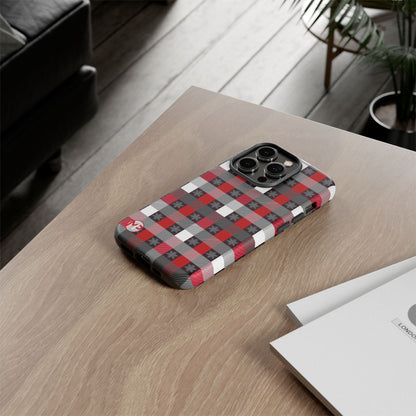 Red and Black Buffalo Plaid Tough Phone Case