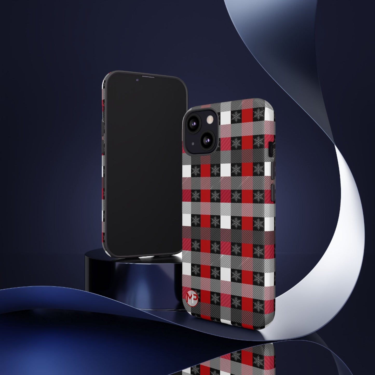 Red and Black Buffalo Plaid Tough Phone Case