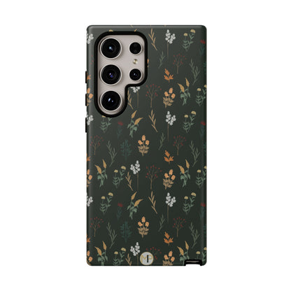 Pressed Floral Tough Phone Case - Durable Design for Nature Lovers