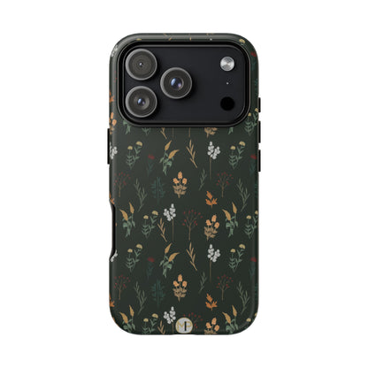 Pressed Floral Tough Phone Case - Durable Design for Nature Lovers