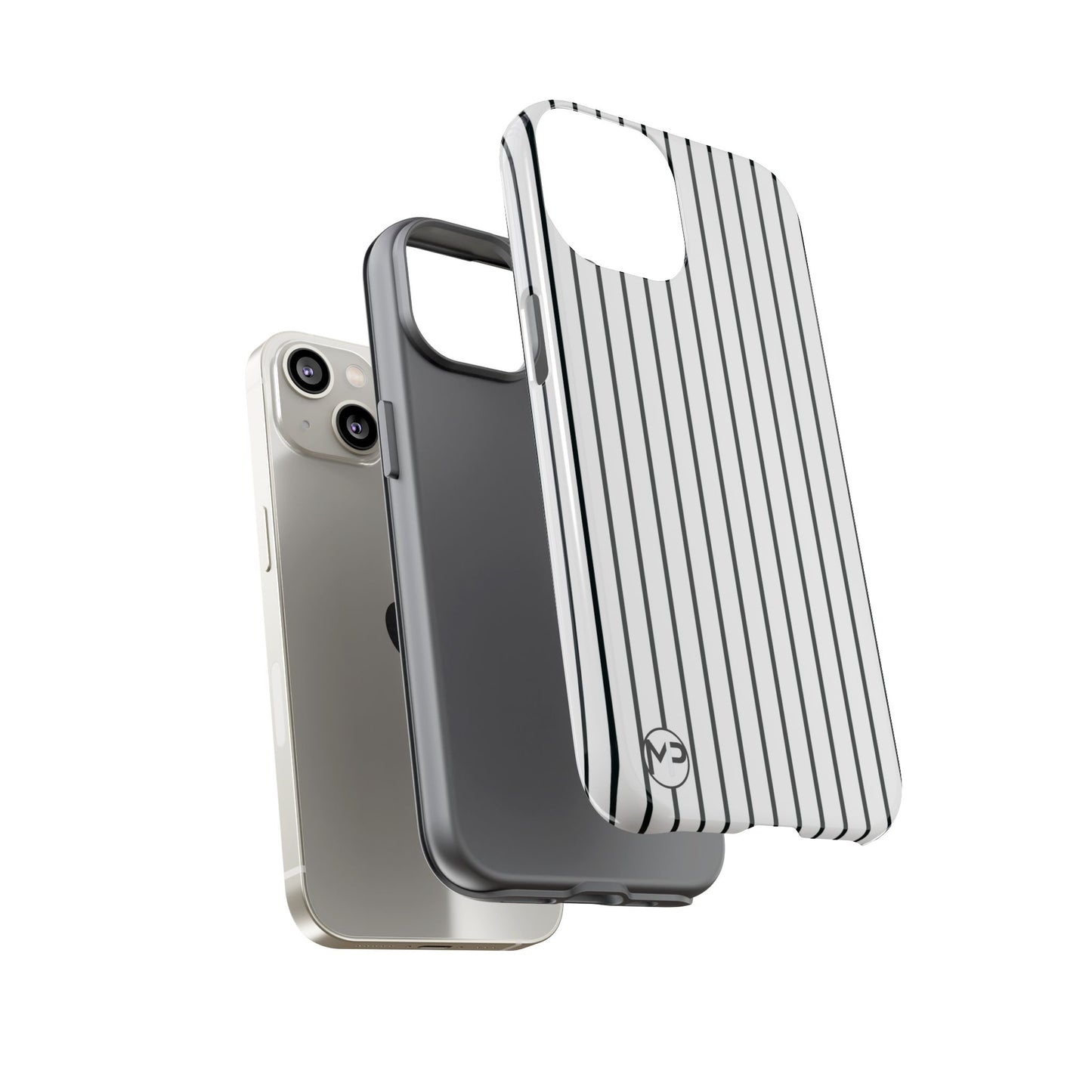 Striped Tough Phone Case — Slim Protective iPhone Cover