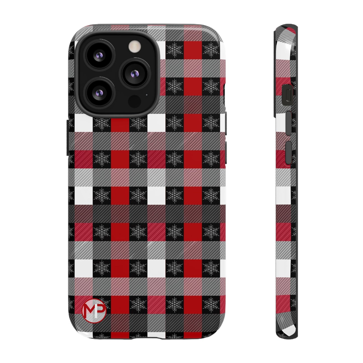 Red and Black Buffalo Plaid Tough Phone Case