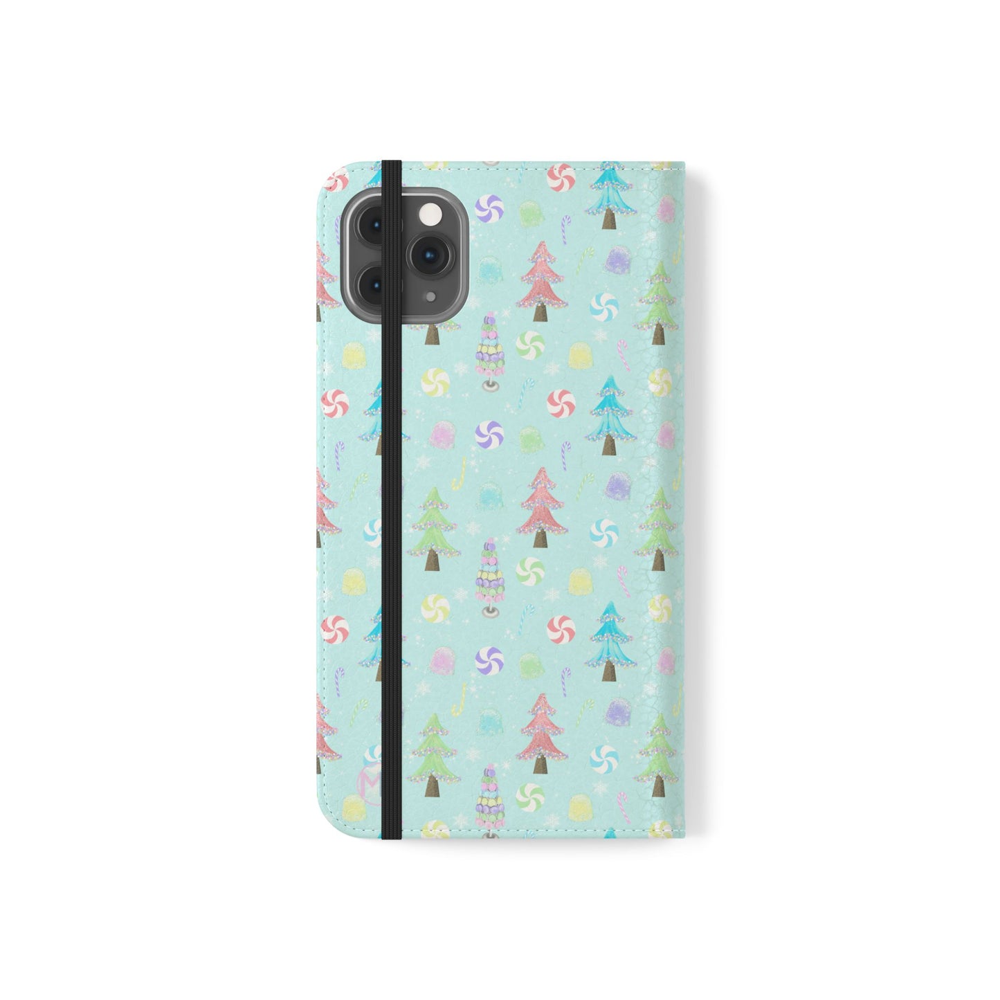 Pastel Christmas Trees Wallet Case