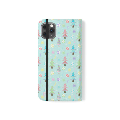 Pastel Christmas Trees Wallet Case