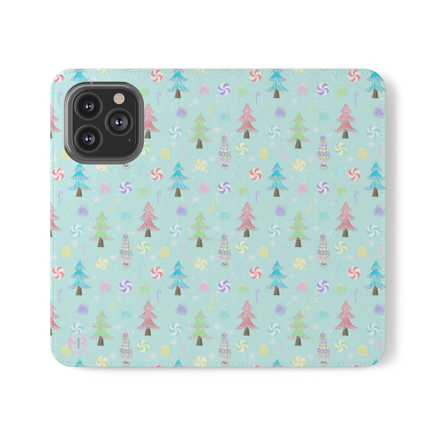 Pastel Christmas Trees Wallet Case