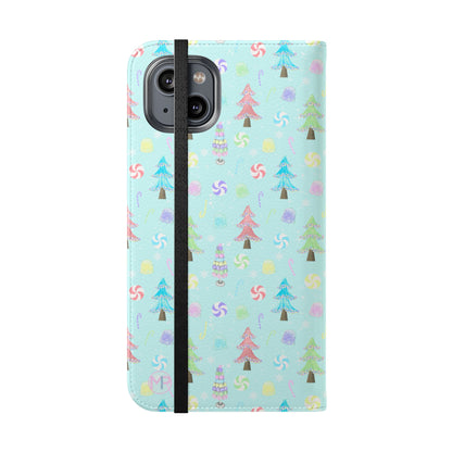 Pastel Christmas Trees Wallet Case