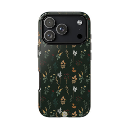 Pressed Floral Tough Phone Case - Durable Design for Nature Lovers