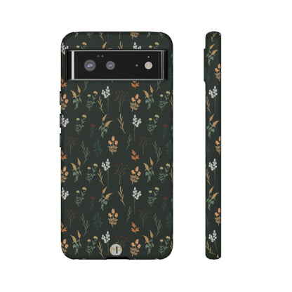 Pressed Floral Tough Phone Case - Durable Design for Nature Lovers