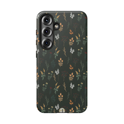 Pressed Floral Tough Phone Case - Durable Design for Nature Lovers