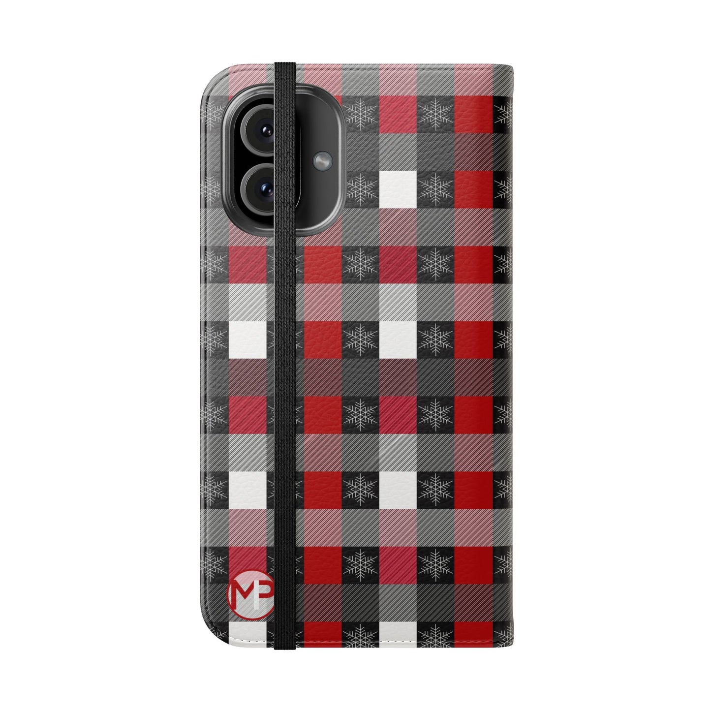 Red & Black Buffalo Plaid Flip Phone Case – Wallet Folio Cover