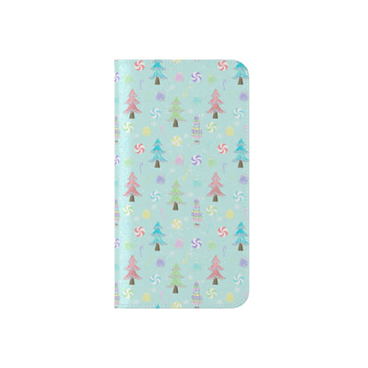 Pastel Christmas Trees Wallet Case