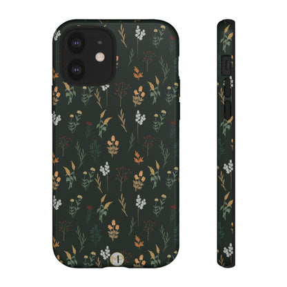 Pressed Floral Tough Phone Case - Durable Design for Nature Lovers