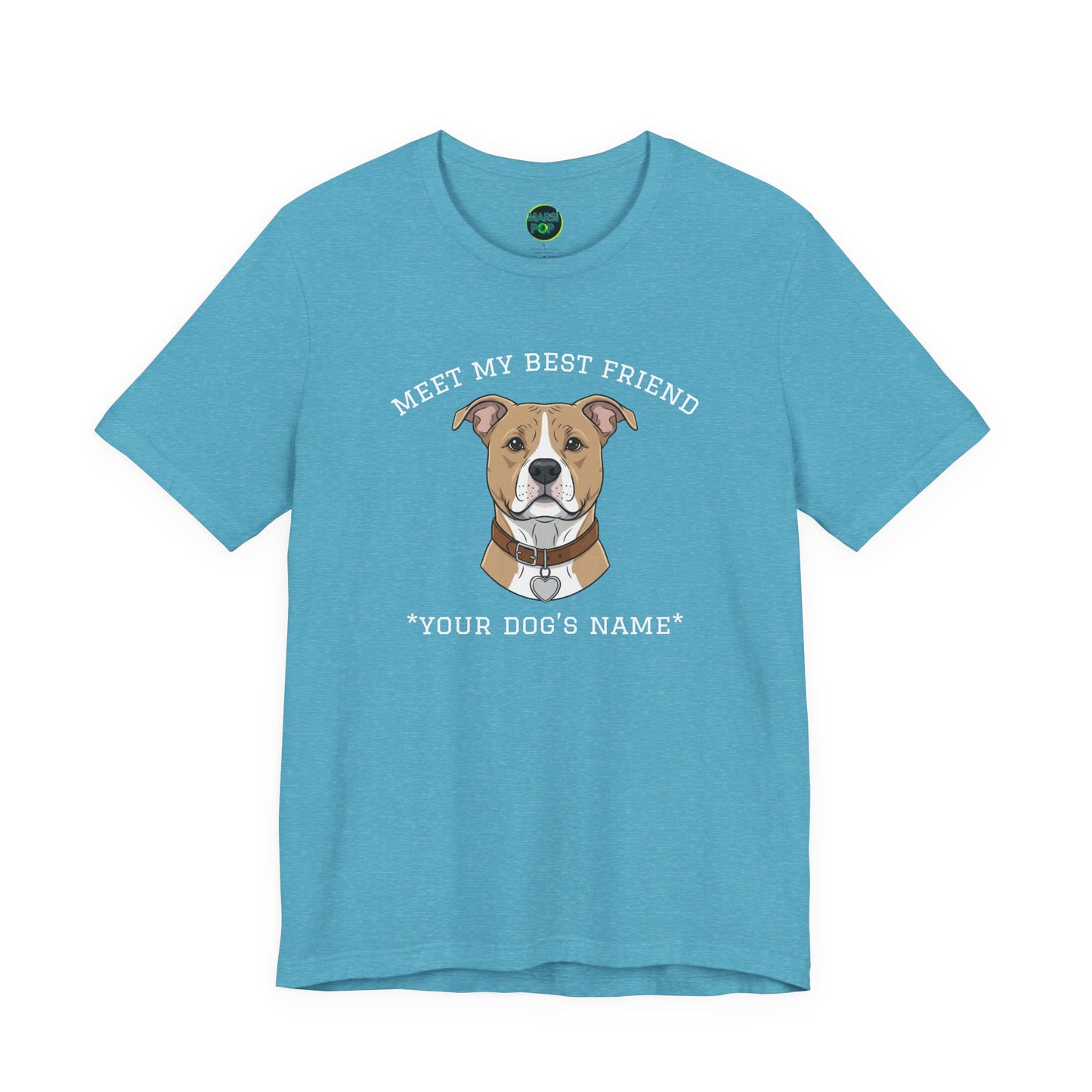 Pitbull- Brown Personalized Dog T-Shirt