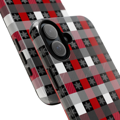 Red and Black Buffalo Plaid Tough Phone Case
