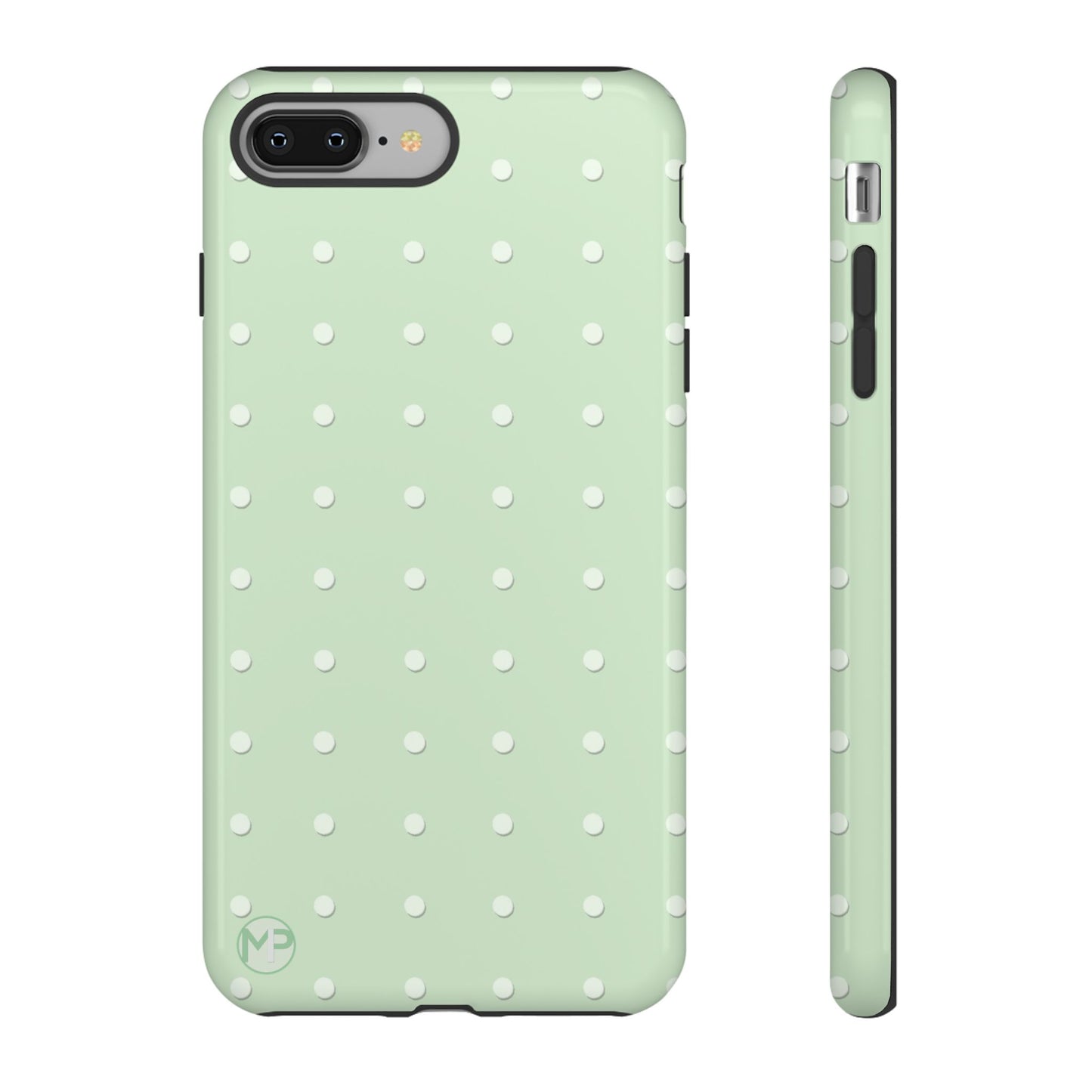 Mint Dot Tough Phone Case — Protective Polka Dot iPhone Cover
