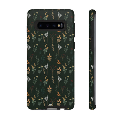 Pressed Floral Tough Phone Case - Durable Design for Nature Lovers