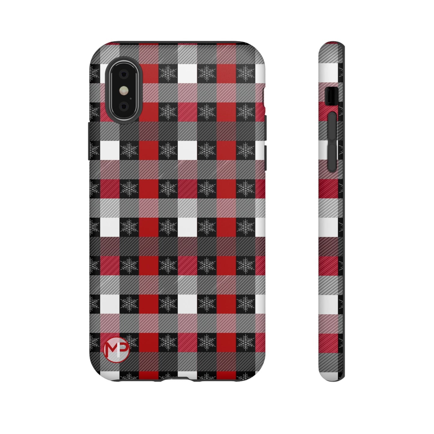 Red and Black Buffalo Plaid Tough Phone Case