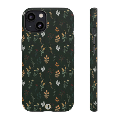Pressed Floral Tough Phone Case - Durable Design for Nature Lovers