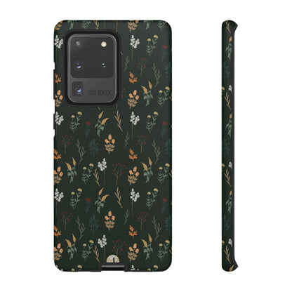 Pressed Floral Tough Phone Case - Durable Design for Nature Lovers