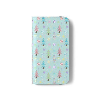 Pastel Christmas Trees Wallet Case