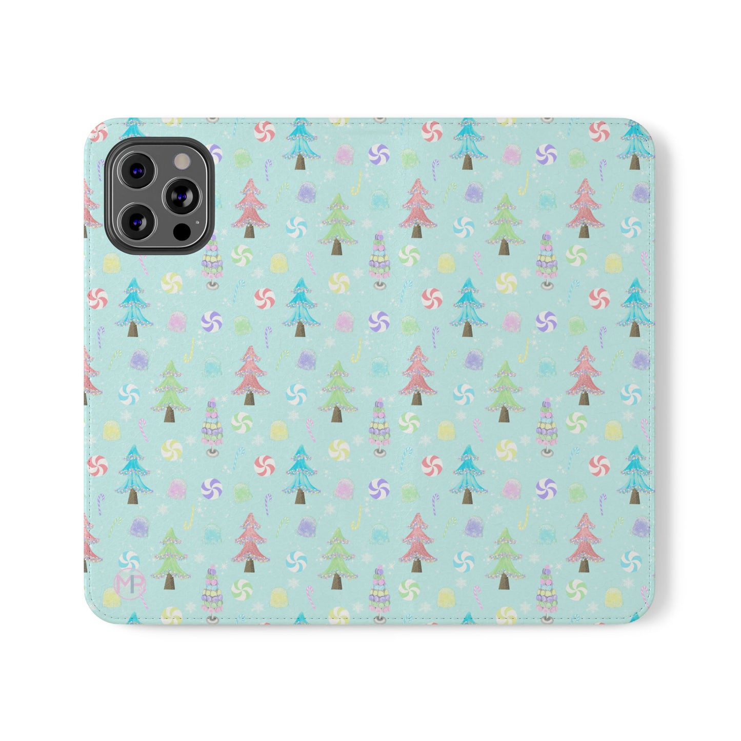 Pastel Christmas Trees Wallet Case