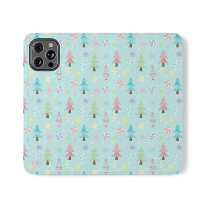 Pastel Christmas Trees Wallet Case