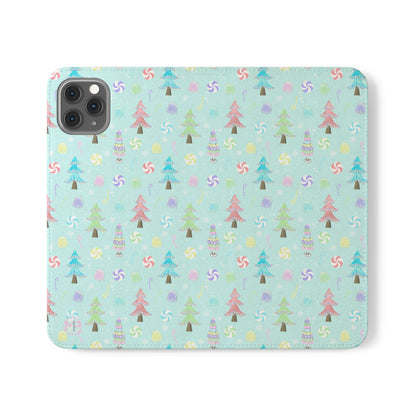 Pastel Christmas Trees Wallet Case