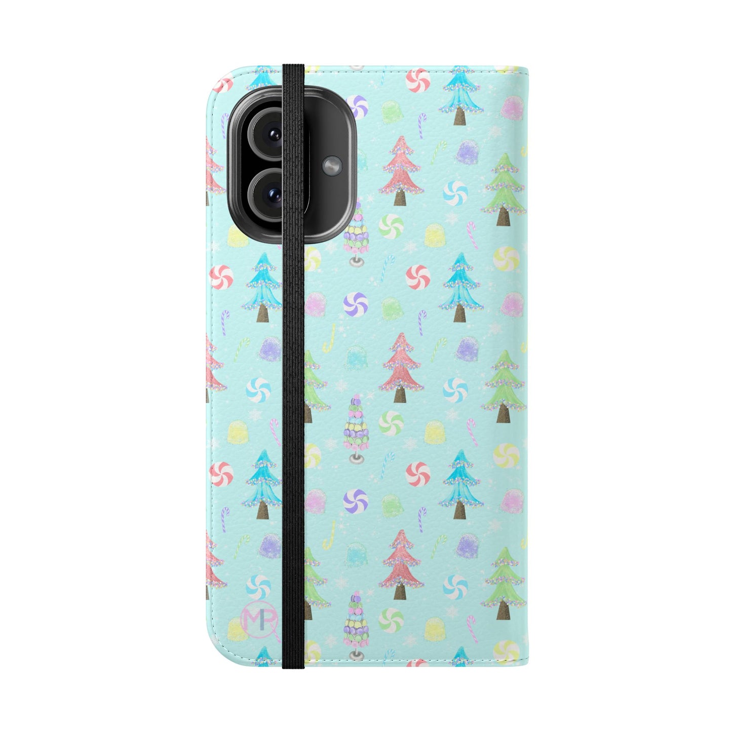 Pastel Christmas Trees Wallet Case