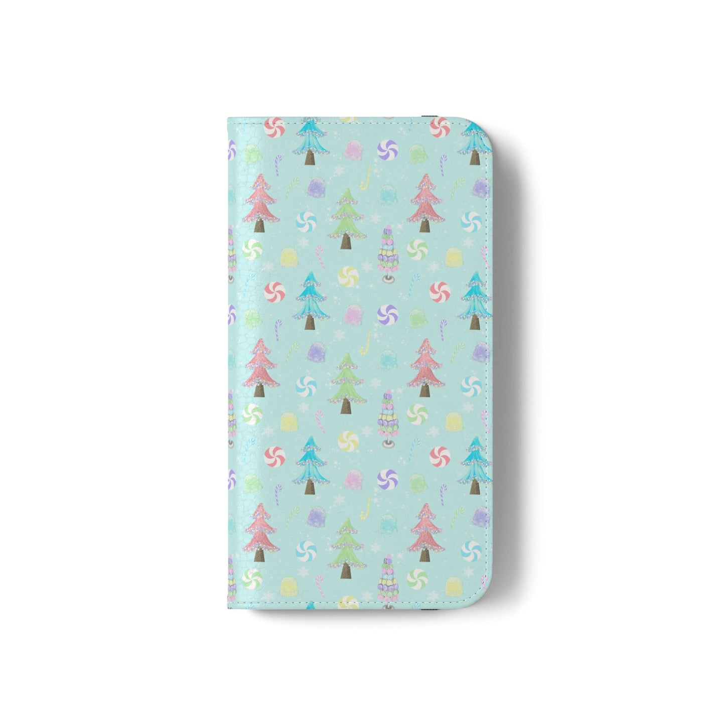Pastel Christmas Trees Wallet Case