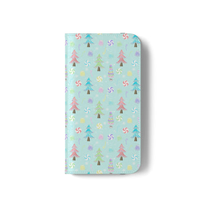 Pastel Christmas Trees Wallet Case