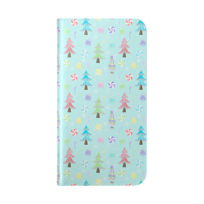 Pastel Christmas Trees Wallet Case