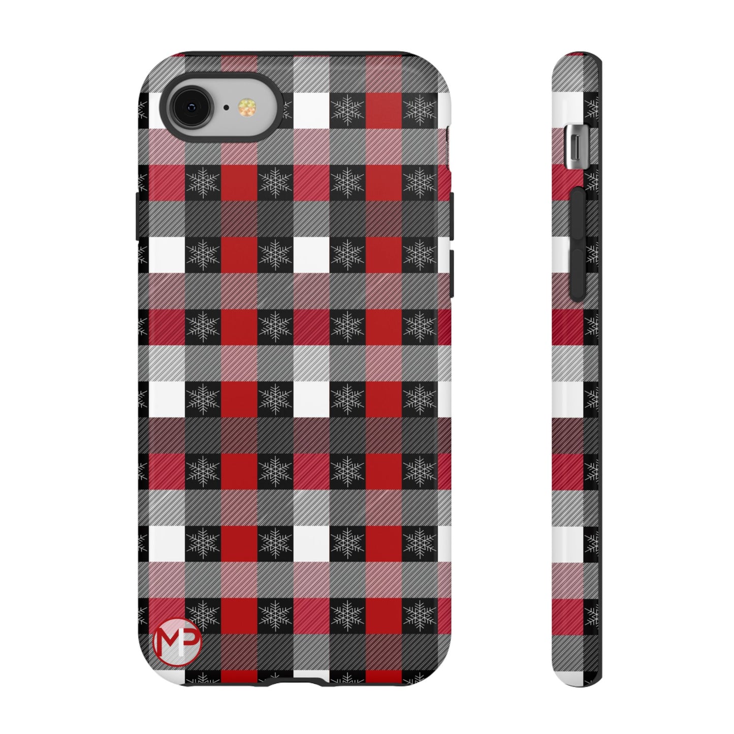 Red and Black Buffalo Plaid Tough Phone Case