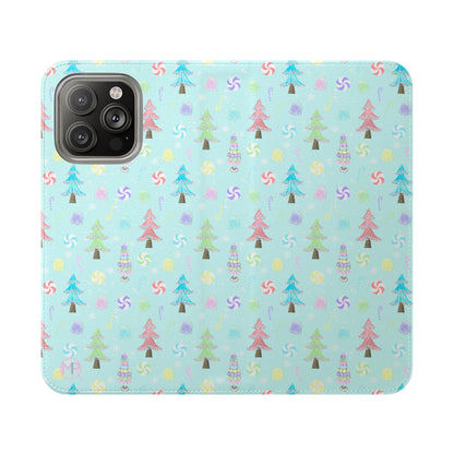 Pastel Christmas Trees Wallet Case