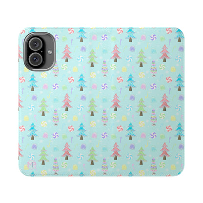 Pastel Christmas Trees Wallet Case