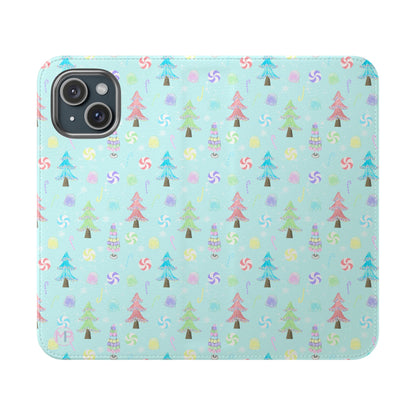 Pastel Christmas Trees Wallet Case