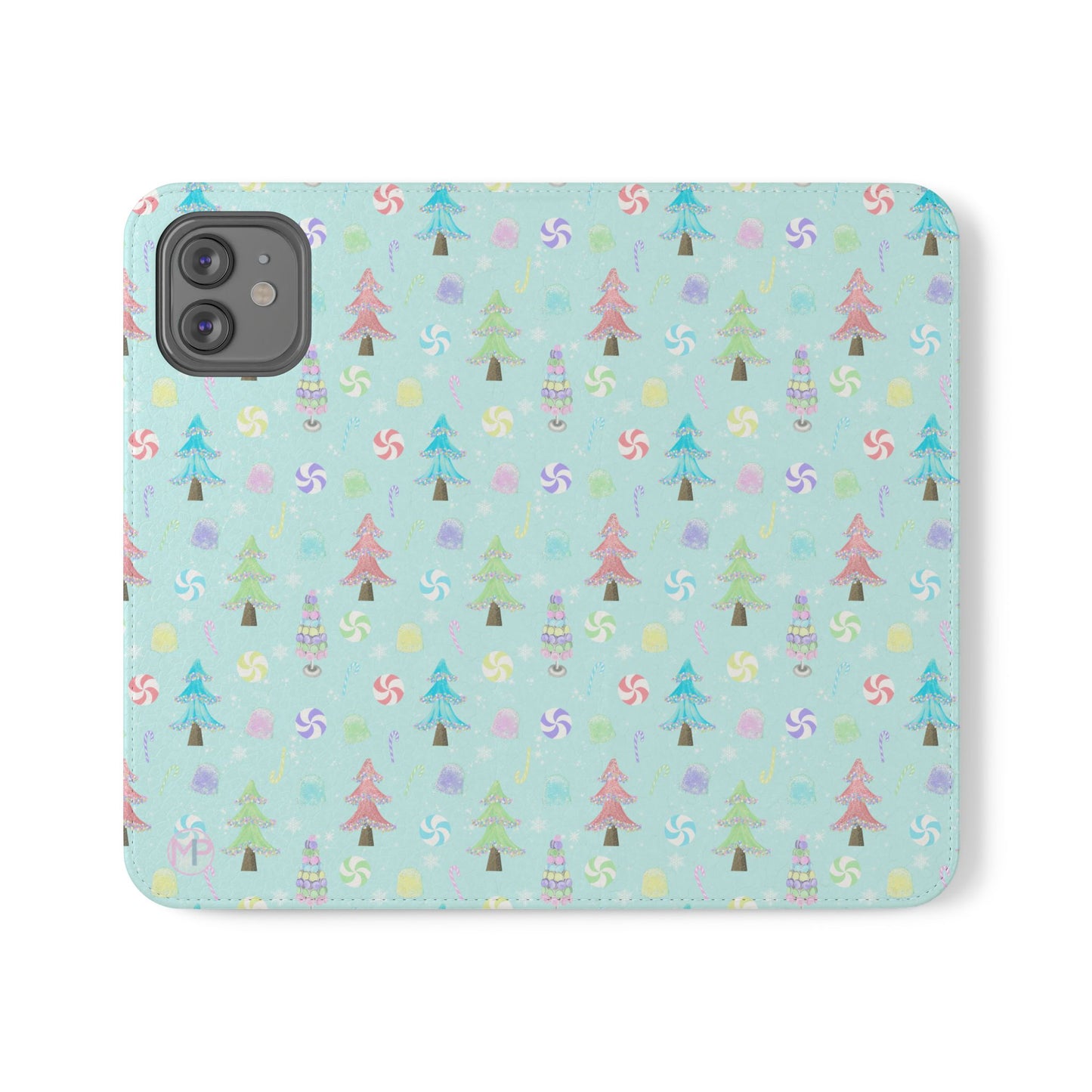 Pastel Christmas Trees Wallet Case