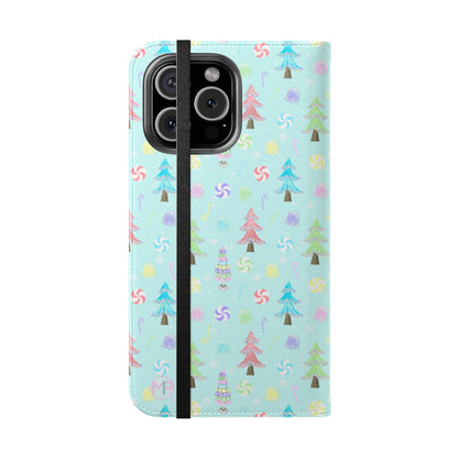 Pastel Christmas Trees Wallet Case
