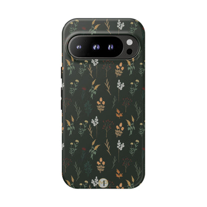 Pressed Floral Tough Phone Case - Durable Design for Nature Lovers