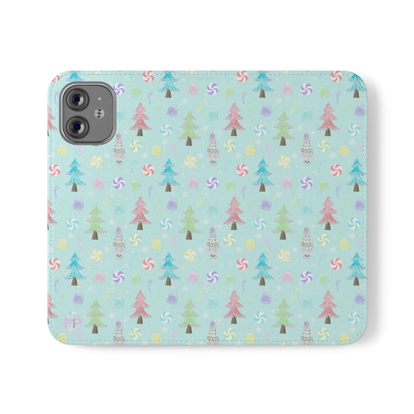 Pastel Christmas Trees Wallet Case