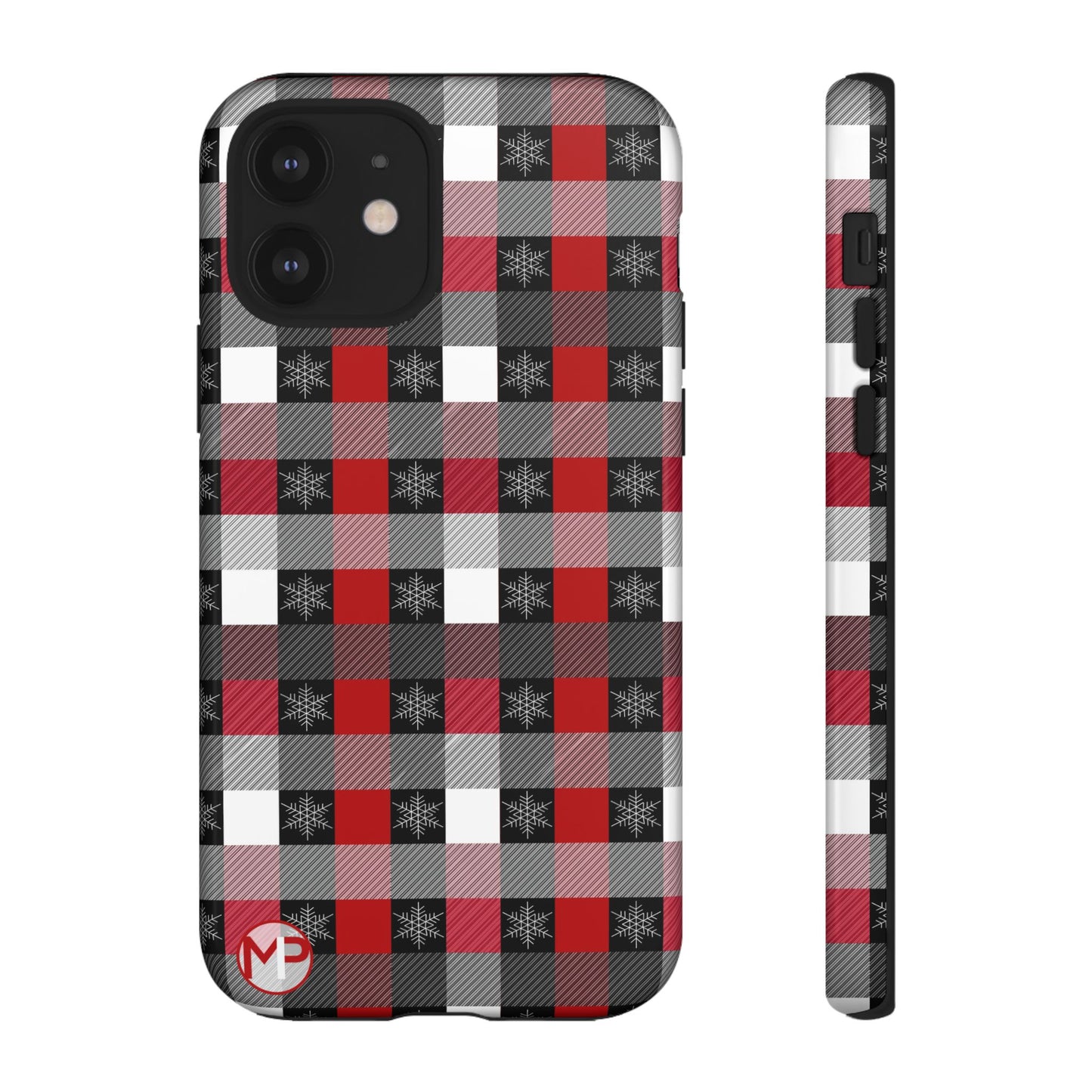 Red and Black Buffalo Plaid Tough Phone Case