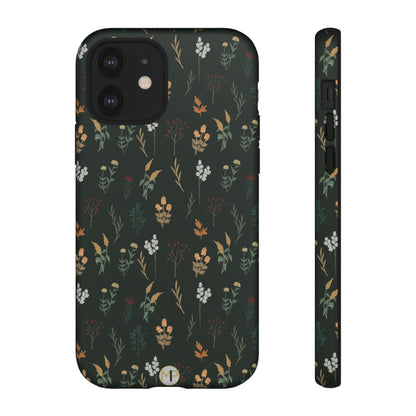 Pressed Floral Tough Phone Case - Durable Design for Nature Lovers