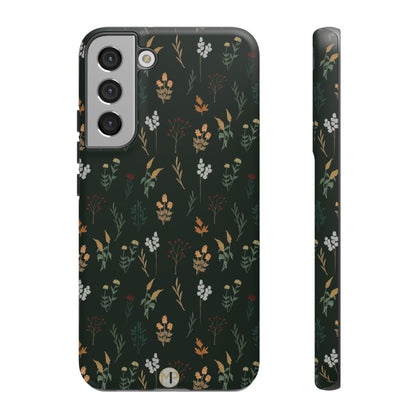 Pressed Floral Tough Phone Case - Durable Design for Nature Lovers