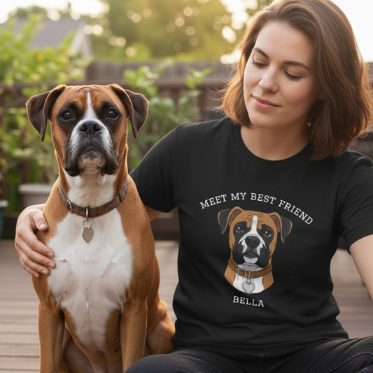 Boxer Personalized Dog T-Shirt