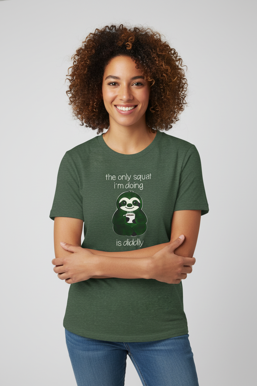 "the only squat I'm doing is diddly" Casual Shirt