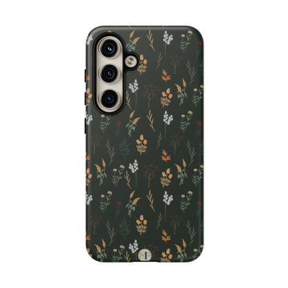 Pressed Floral Tough Phone Case - Durable Design for Nature Lovers