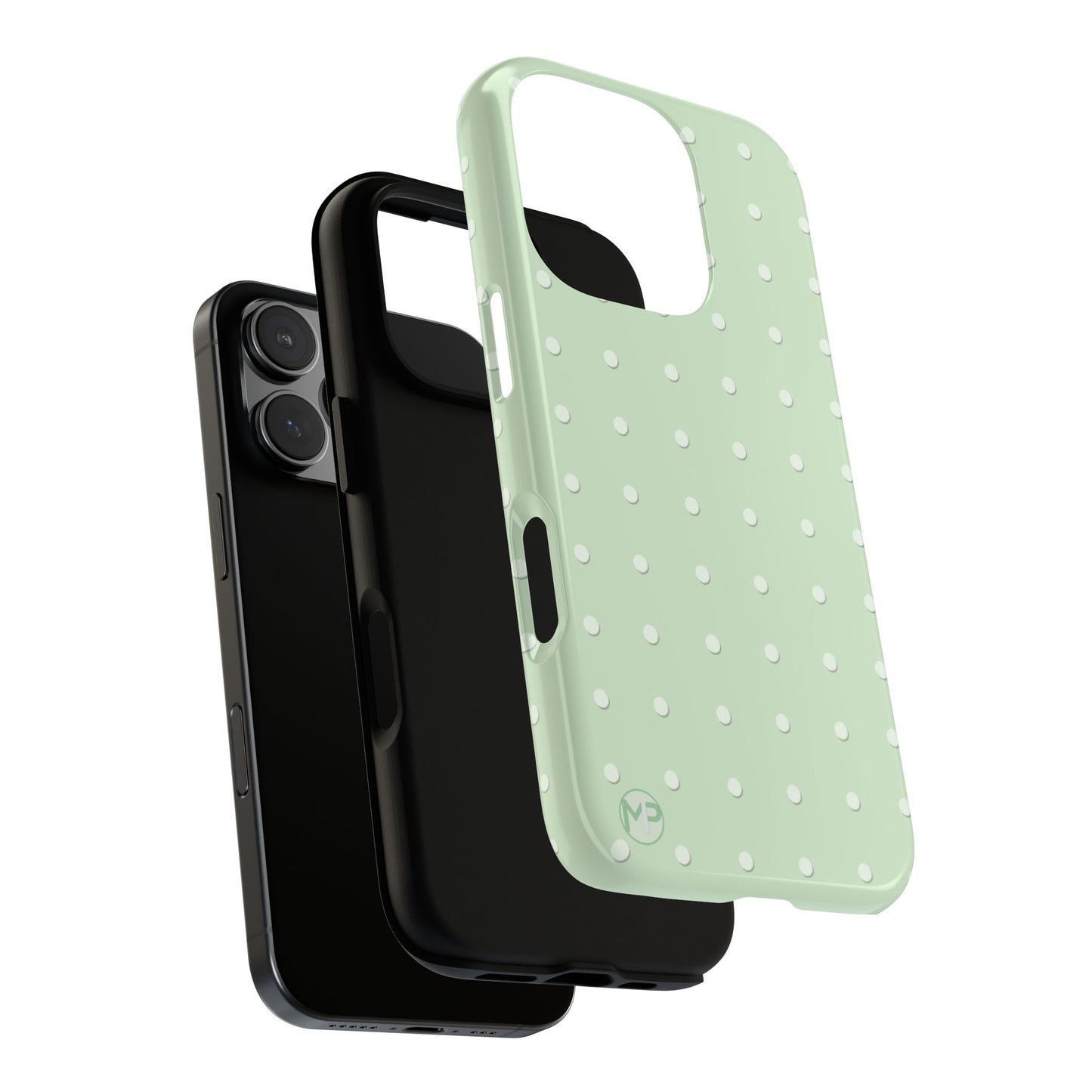 Mint Dot Tough Phone Case — Protective Polka Dot iPhone Cover