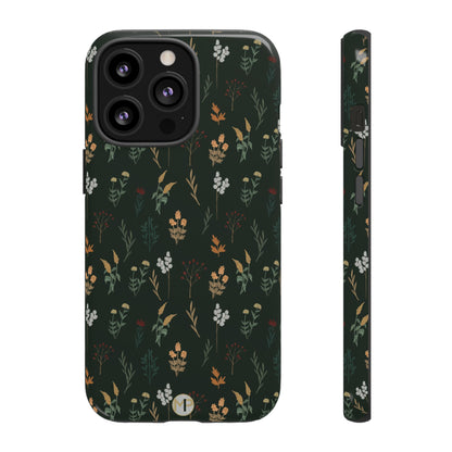 Pressed Floral Tough Phone Case - Durable Design for Nature Lovers